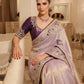Wedding Wear Pure Kanjivarm Silk Heavy Embroidery Work Saree
