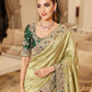 Wedding Wear Pure Kanjivarm Silk Heavy Embroidery Work Saree