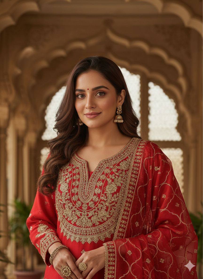 Kleid aus Georgette-Imitat mit üppiger Paillettenstickerei