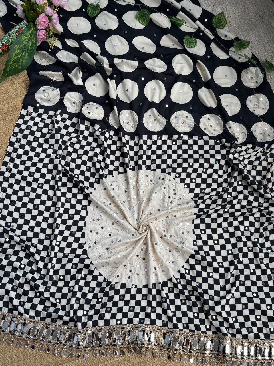 Very Soft and Elegant Rich look Semi Modal Silk Ajarak Print Saree