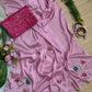 Very Soft nd Elegant Rich look chinnon silk saree