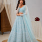 Soft Net Heavy Zari Sequence & Embroidery Work Choli