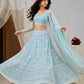 Soft Net Heavy Zari Sequence & Embroidery Work Choli