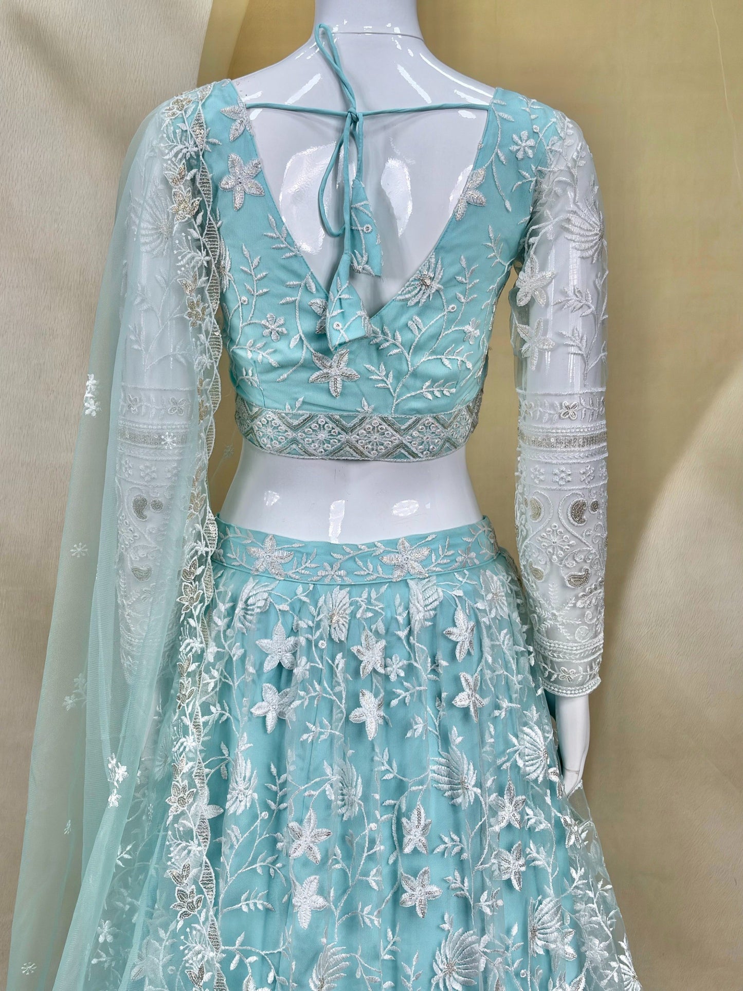 Soft Net Heavy Zari Sequence & Embroidery Work Choli