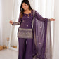 CRUNCHY SILK FABRIC WITH EMBROIDERY SEQUENCE 3 PEACE