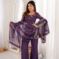 CRUNCHY SILK FABRIC WITH EMBROIDERY SEQUENCE 3 PEACE