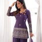 CRUNCHY SILK FABRIC WITH EMBROIDERY SEQUENCE 3 PEACE