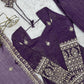 CRUNCHY SILK FABRIC WITH EMBROIDERY SEQUENCE 3 PEACE