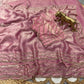 Pure Fandy Sattin Silk With Beautiful Original Rose Gold Beads Saree