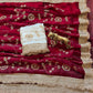 Pure Space Silk With Beautiful Gold Beeds (Bhungali) Work Saree