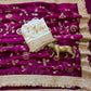 Pure Space Silk With Beautiful Gold Beeds (Bhungali) Work Saree