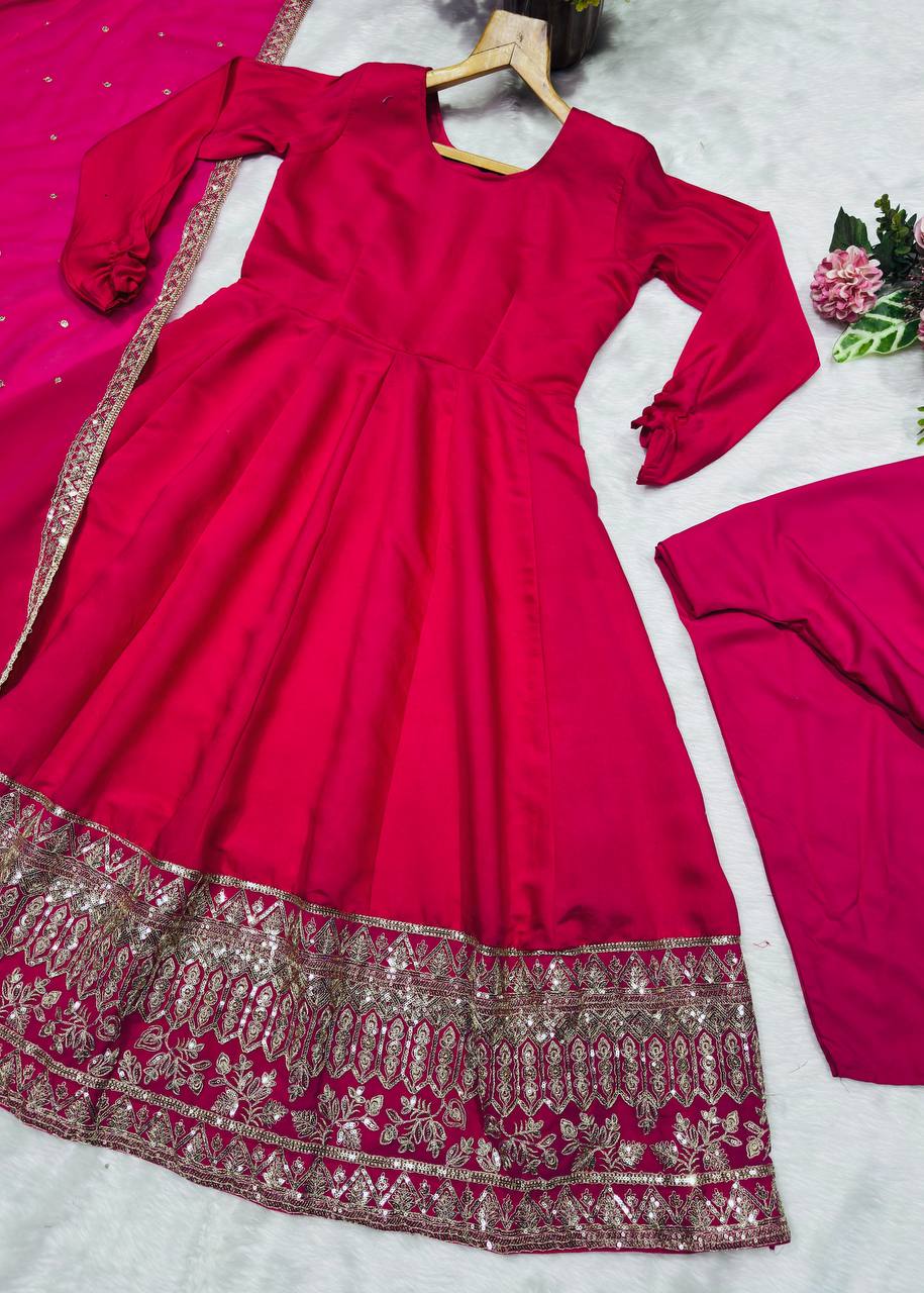 PREMIUM READYMADE ANARKALI SUIT SET   [3 PIS]
