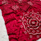 Japan sattin With original mirror work With tassels in pallu saree