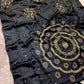 Japan sattin With original mirror work With tassels in pallu saree