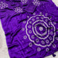Japan sattin With original mirror work With tassels in pallu saree