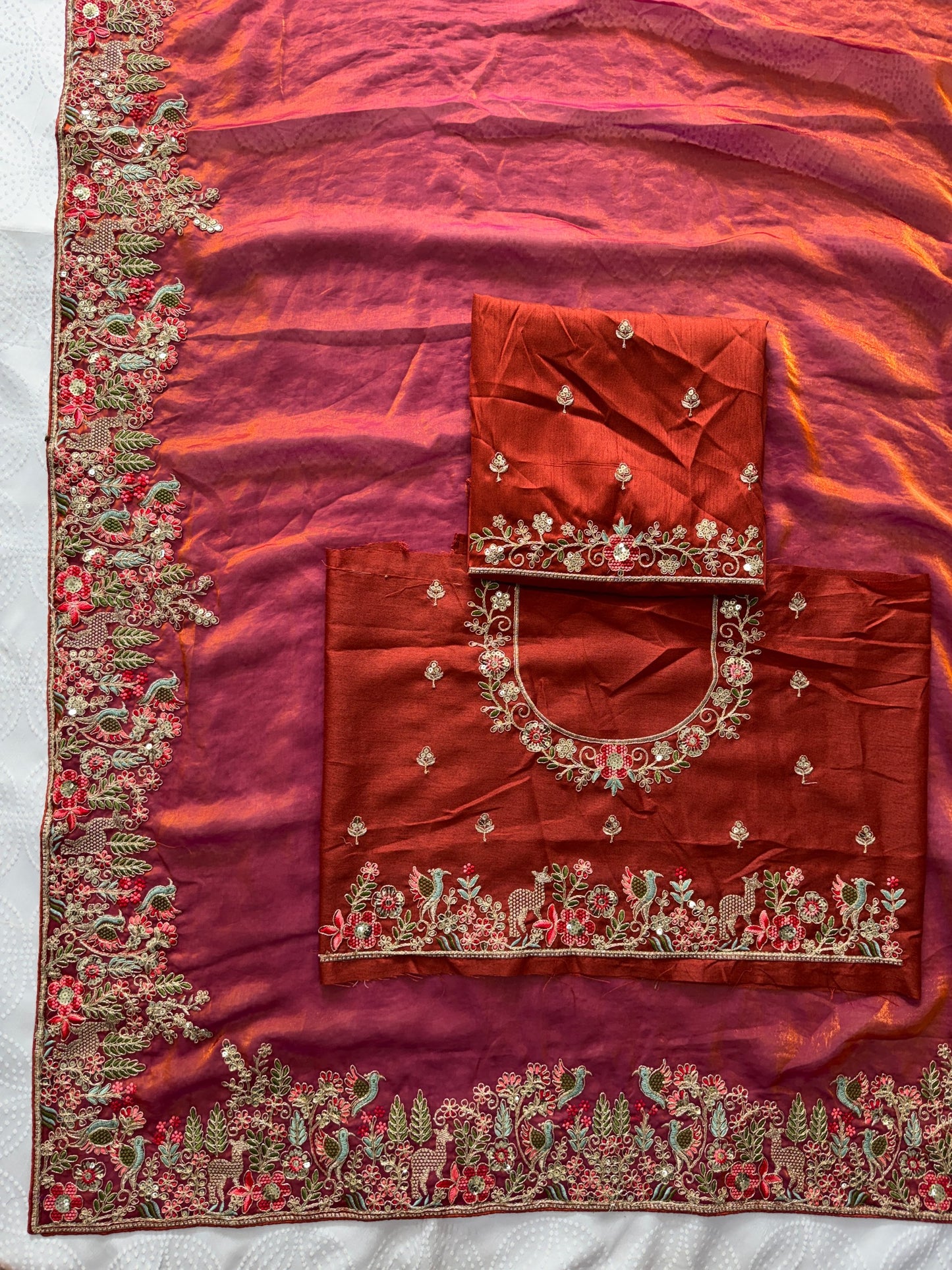 Party & Wedding Wear Soft  Fendy Satin silk Saree