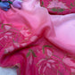 Soft Tebby silk with floral print saree