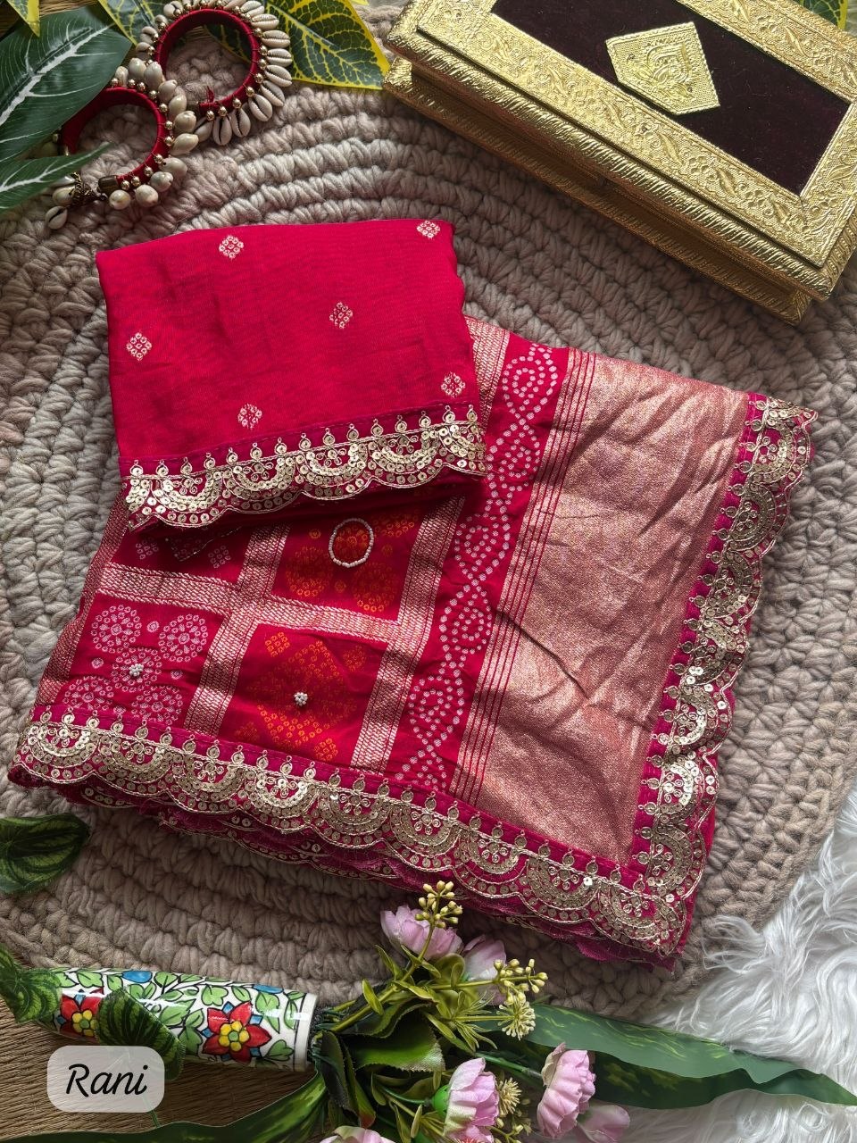 Pure soft viscose georgette sarees with amazing weaving patola