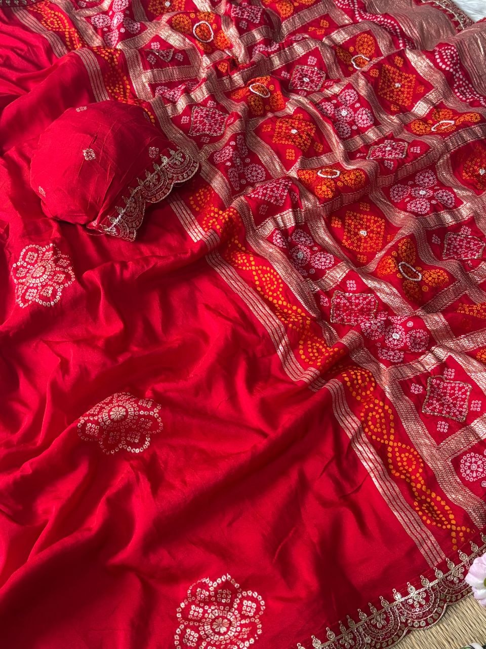 Pure soft viscose georgette sarees with amazing weaving patola