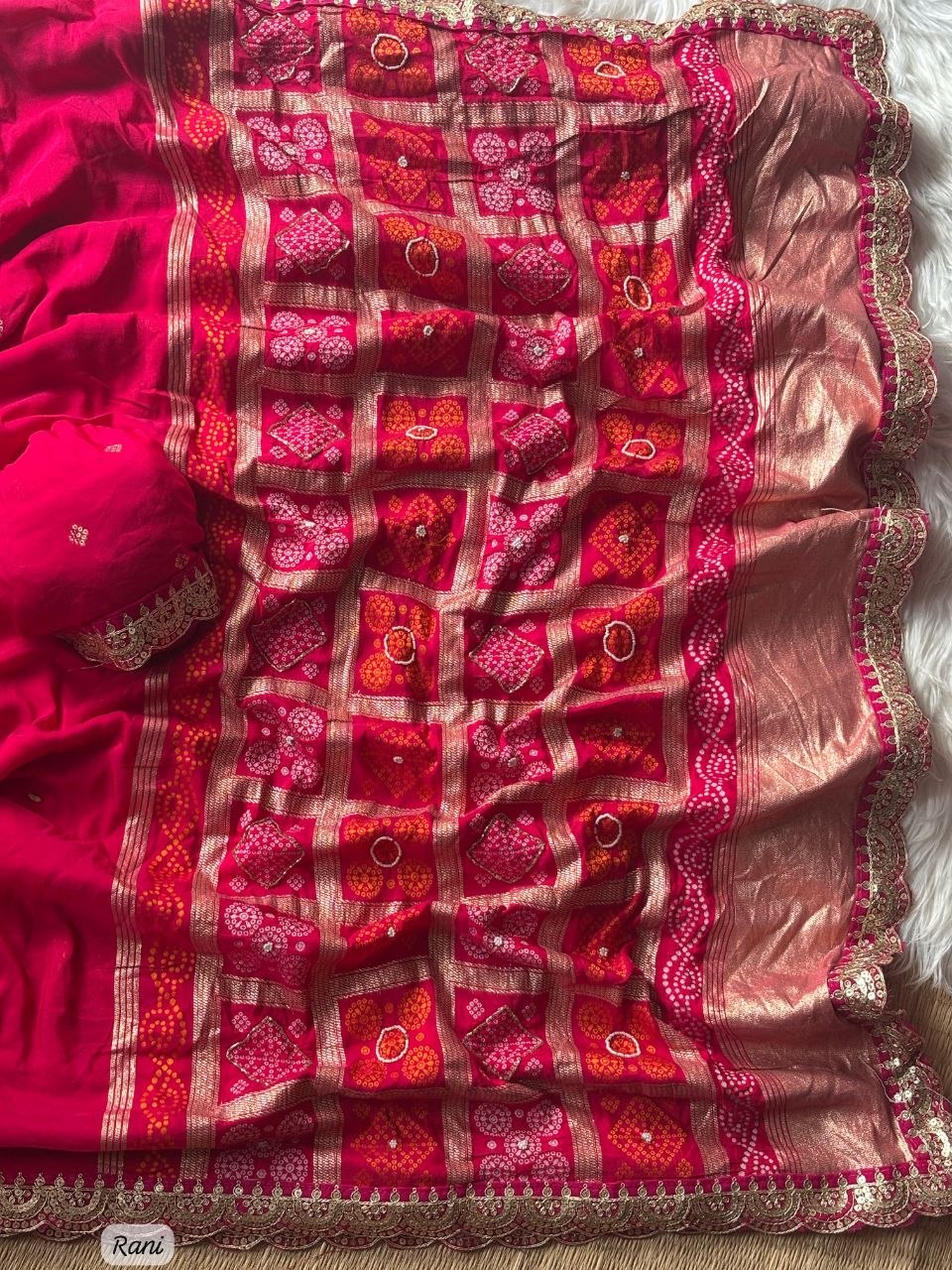 Pure soft viscose georgette sarees with amazing weaving patola