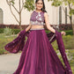 Fendy Plain Flairy Lehenga With Beads Work Belt Lehenga
