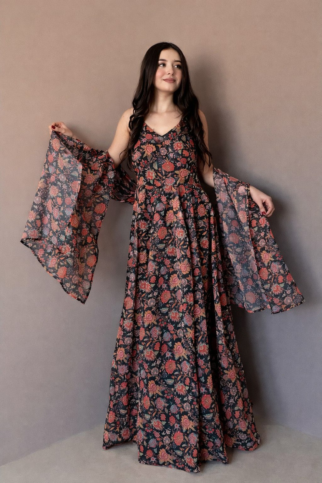 Crafted from premium soft organza fabric gown