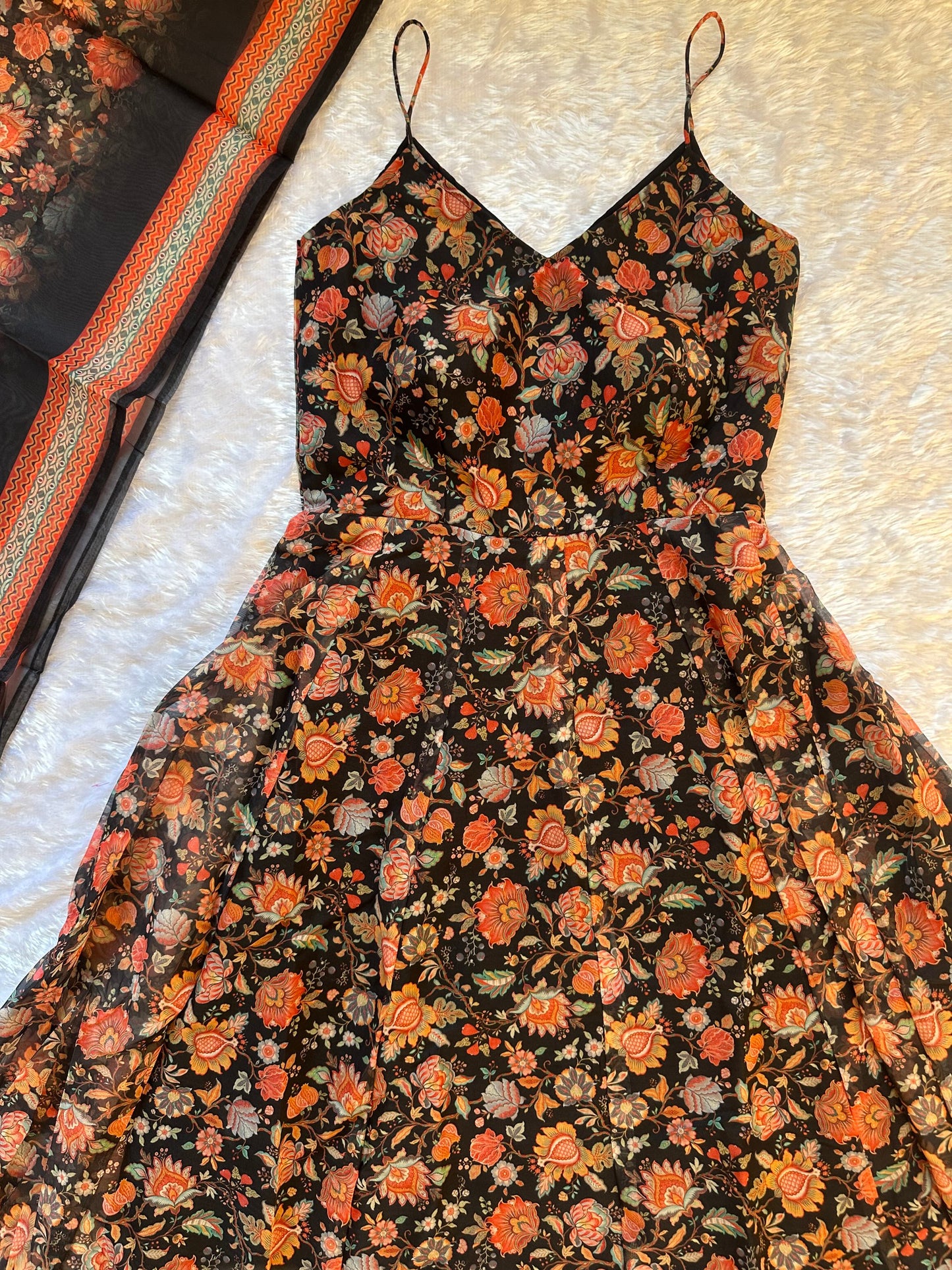 Crafted from premium soft organza fabric gown