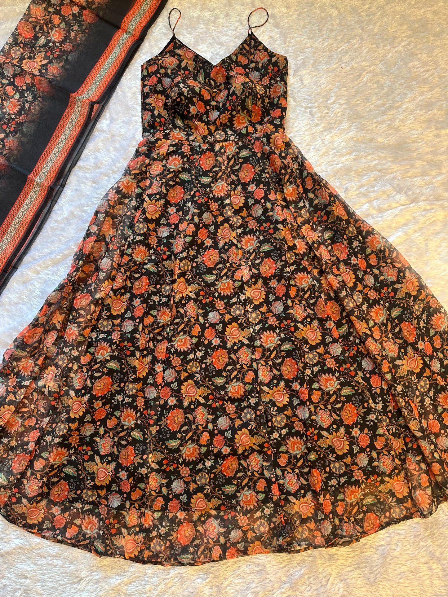 Crafted from premium soft organza fabric gown