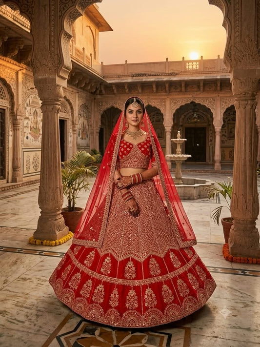 Soyez magnifique dans ce magnifique ensemble lehenga blanc cassé