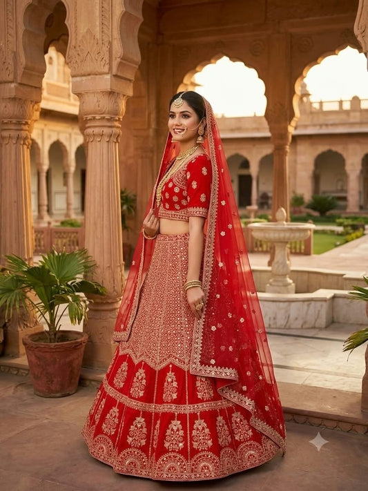 Soyez magnifique dans ce magnifique ensemble lehenga blanc cassé