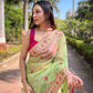 Twill Net Designer Embroidery work of Malti Colour Saree