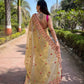 Twill Net Designer Embroidery work of Malti Colour Saree