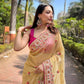 Twill Net Designer Embroidery work of Malti Colour Saree