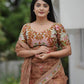 Smooth Organza Beautiful 3D Floral Sublimation Printed Design Saree