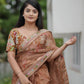 Smooth Organza Beautiful 3D Floral Sublimation Printed Design Saree