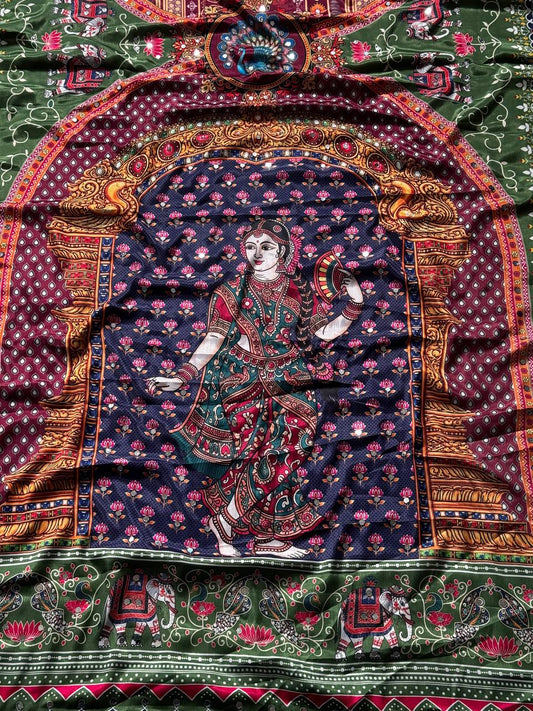 NEW VIRAL INSTRGRAM TOP TRENDING POSITION PRINT SAREE LUNCH
