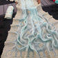 Premium Fandy satin with c pallu bits embroidery work saree