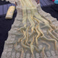 Premium Fandy satin with c pallu bits embroidery work saree