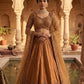 Satin silk lehenga with sequins & Dori work choli