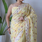 Heavy Butterfly Net Beautiful Mallty  Colour Aari Embroidery Work Saree