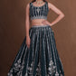 Goergette Multi Sequence embroidery choli
