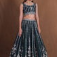 Goergette Multi Sequence embroidery choli
