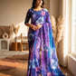Soft Tebby silk with floral print saree