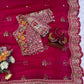 Soft Butterfly Net Fabric Sequance and multi thread Embroidery Work Saree