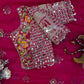 Soft Butterfly Net Fabric Sequance and multi thread Embroidery Work Saree