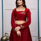 Heavy Fandy Satin with  Embroidery & Sequins Work Lehenga