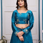 Heavy Fandy Satin with  Embroidery & Sequins Work Lehenga