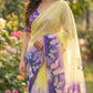 Digital Print with pearl lace border saree