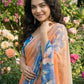 Digital Print with pearl lace border saree