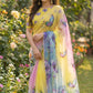 Digital Print with pearl lace border saree